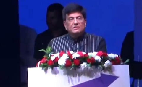 உலக முதலீட்டாளர்கள் மாநாட்டில் உரையாற்றும் மத்திய அமைச்சர் பியூஷ் கோயல்