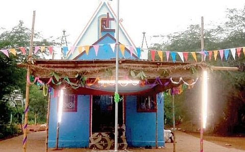 கண்டிப்பட்டியில் உள்ள பழமையான புனித அந்தோணியார் ஆலயம்.