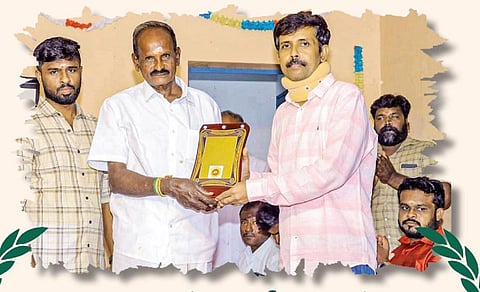 கல்லல் அருகே விவசாயத்தை மீட்டெடுத்த பட்டதாரிக்கு கிராம மக்கள் விருது
