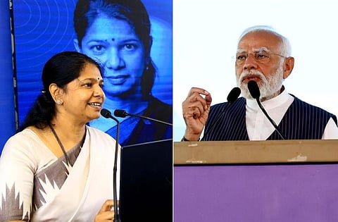 “ஸ்டிக்கர் ஒட்டுவது யார்?” - பிரதமர் மோடியின் தூத்துக்குடி பேச்சுக்கு கனிமொழி எதிர்வினை