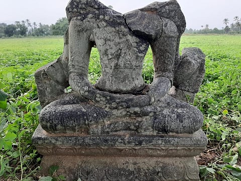 திருப்பத்தூர் அருகே 13-ம் நூற்றாண்டு சோழர் காலத்து அழகிய கற்சிற்பம் கண்டெடுப்பு