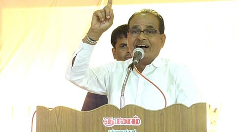 வேலூரில் நடைபெற்ற பாஜக பொறுப்பாளர்களுக்கான ஆலோசனைக் கூட்டத்தில் கலந்து கொண்ட சிவராஜ் சிங் சாவுகான்