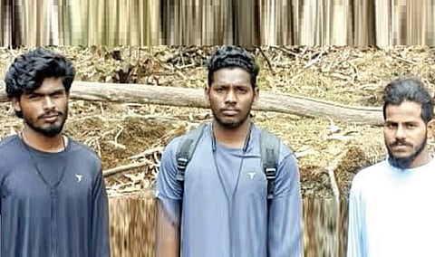 குணா குகை பகுதியில் தடையை மீறி நுழைந்த இளைஞர்கள்.