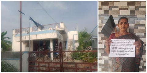 சிப்காட் திட்டத்துக்கு எதிர்ப்பு தெரிவித்து மோகனூர் பகுதி மக்கள் தேர்தல் புறக்கணிப்பு போராட்டம் அறிவித்து தங்களது வீடுகளின் முன் நோட்டீஸ் ஒட்டி கருப்புக் கொடி ஏற்றியுள்ளனர்.