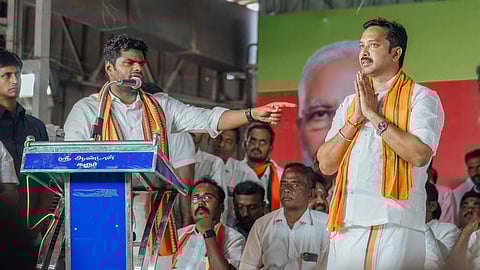 கரூர் மக்களவைத் தொகுதி செயல்வீரர்கள் கூட்டத்தில் பேசிய அண்ணாமலை