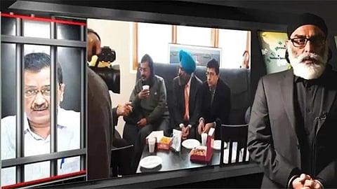 டெல்லி முதல்வர் கேஜ்ரிவாலுக்கு ரூ.134 கோடி வழங்கியதாக வீடியோ பதிவின் மூலம் குற்றம் சாட்டிய குர்பத்வந்த் சிங் பன்னு.