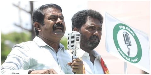 தென்காசி நாம் தமிழர் கட்சி வேட்பாளர் இசை மதிவாணனை ஆதரித்து அக்கட்சியின் தலைமை ஒருங்கிணைப்பாளர் சீமான் பிரச்சாரம் செய்தார்.