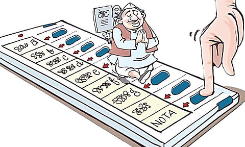 ‘நோட்டா’வை விட குறைந்த வாக்கு பெறும் வேட்பாளருக்கு தடை விதிக்க கோரி வழக்கு