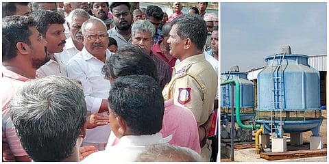 கோவை தனியார் தொழிற்சாலையில் ஏற்பட்ட அமோனியா வாயு கசிவைத் தொடர்ந்து அப்பகுதியில் இருந்த வீடுகளில் இருந்து பொதுமக்கள் வெளியேற்றப்பட்டனர்.