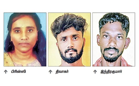 பெண்ணை கொன்று உடலை புதைக்க திட்டமிட்ட 2 இளைஞர்கள் போலீஸாரிடம் சிக்கினர் @ திண்டுக்கல்