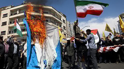 இஸ்ரேலுக்கு எதிராக ஈரானில் நடைபெற்ற போராட்டம் | கோப்புப் படம்