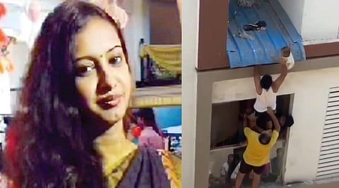 சென்னையில் மாடியில் இருந்து தவறி விழுந்து மீட்கப்பட்ட குழந்தையின் தாய் தற்கொலை