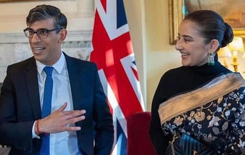 இங்கிலாந்து பிரதமர் ரிஷி சுனக்குடன் நடிகை மனிஷா கொய்ராலா சந்திப்பு