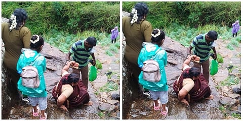 ஆரல்வாய்மொழி சித்திரகிரி மலை முருகன் கோயிலில் சிக்கிய பக்தர்களை தீயணைப்புத் துறையினர் பத்திரமாக மீட்டனர்