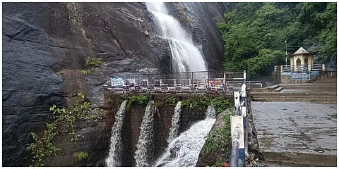 தென்காசியில் தொடரும் கனமழையின் காரணமாக குற்றாலம் அருவிகளில் நீர்வரத்து அதிகரித்துள்ளது