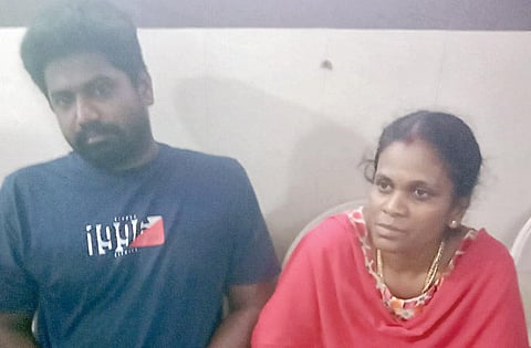 கைதான ராம்குமார், காவல் ஆய்வாளர் சத்யசீலா.