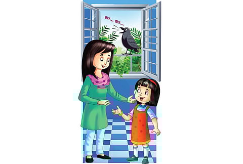 கதை: காகம் கரைந்தால் விருந்தினர் வருவார்களா?