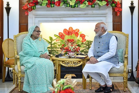 ‘‘வங்கதேச மக்களுக்கு இ-மெடிக்கல் விசா வசதி’’ - ஷேக் ஹசீனா முன்னிலையில் பிரதமர் மோடி அறிவிப்பு