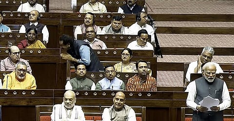 மாநிலங்களவையில் அமைச்சர்களை அறிமுகம் செய்தார் பிரதமர் மோடி