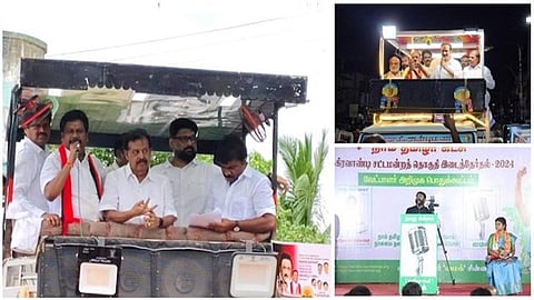 தேர்தல் பிரச்சாரத்தில் திமுக, பாமக மற்றும் நாதக