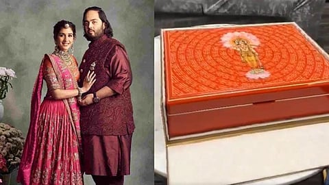 அம்பானி மகனின் திருமண அழைப்பிதழ் - கவனம் ஈர்த்த வடிவமைப்பு