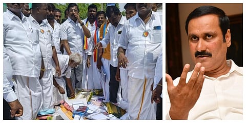 விக்கிரவாண்டி திமுக வேட்பாளரை தகுதி நீக்கம் செய்ய வேண்டும்: அன்புமணி வலியுறுத்தல்