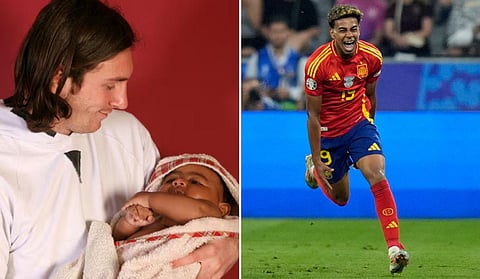 மெஸ்ஸியின் கையில் குழந்தையாக ஸ்பெயினின் 16 வயது ஹீரோ லாமைன் யமால் - வைரல் புகைப்பட பின்புலம்