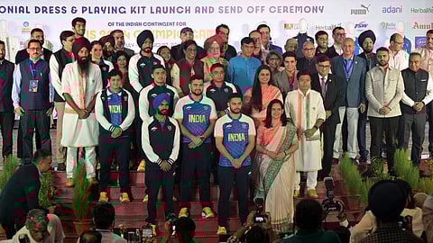 பாரிஸ் ஒலிம்பிக்கில் பங்கேற்கு இந்திய வீரர்கள் மற்றும் அரசு பிரதிநிதிகள் பங்கேற்ற நிகழ்வு