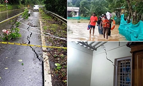 நீலகிரியில் தொடரும் கனமழை: கூடலூரில் வீடு, சாலைகளில் விரிசல் - மக்கள் அச்சம்