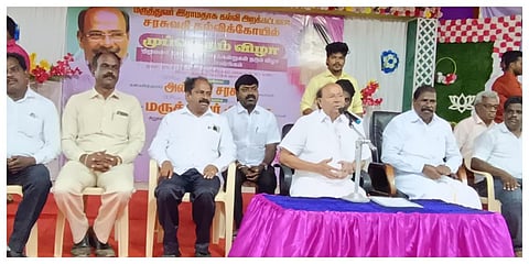 திண்டிவனம் அருகே கோனேரிக்குப்பத்தில் நடந்த நிகழ்வில் பாமக நிறுவனர் ராமதாஸ் உரையாற்றினார்.
