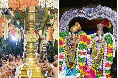 ஸ்ரீவில்லிபுத்தூர் ஆண்டாள் கோயில் ஆடிப்பூர தேரோட்ட திருவிழா கொடியேற்றத்துடன் தொடக்கம்