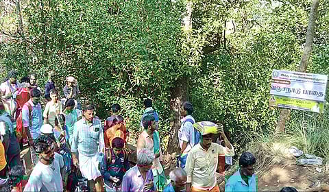 சதுரகிரி தாணிப்பாறை பாதை - வருசநாடு பாதை சந்திக்கும் இடம்.