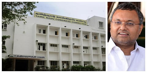 சத்தியமூர்த்தி பவனில் பரபரப்பு: கார்த்தி சிதம்பரத்துக்கு எதிராக சிவகங்கை காங்கிரஸார் திரண்டு வந்து புகார்