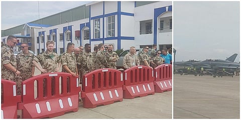 கோவை சூலூர் விமானப் படைத்தளத்தில் இந்தியா - ஜெர்மனி நாடுகளுக்கு இடையே எட்டு நாள் கூட்டுப் போர் பயிற்சி தொடங்கியது.