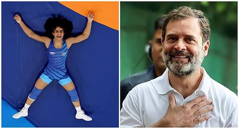 “ஒட்டுமொத்த அதிகார அமைப்பும் உடைந்து போனது” - வினேஷ் போகத்துக்கு ராகுல் காந்தி வாழ்த்து