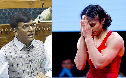 வினேஷ் போகத் தகுதி நீக்கம்: கடும் எதிர்ப்பை பதிவு செய்ததாக மக்களவையில் அமைச்சர் விளக்கம்