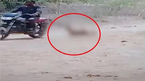 போதையில் மனைவியை பைக்கில் கட்டி தரதரவென இழுத்துச் சென்ற கணவர் கைது: வீடியோ வைரல்