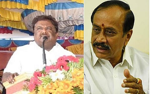 அமைச்சர் எஸ்.எஸ்.சிவசங்கர், பாஜக மூத்த தலைவர் ஹெச்.ராஜா | கோப்புப்படங்கள்.