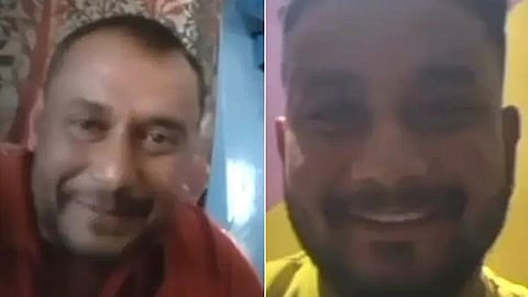 வீடியோ காலில் பேசும் தர்ஷன் (இடது பக்கம் உள்ளவர்)