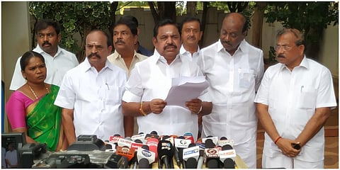 கோவில்பட்டியில் எதிர்க்கட்சித் தலைவர் எடப்பாடி பழனிசாமி செய்தியாளர்களைச் சந்தித்தார்