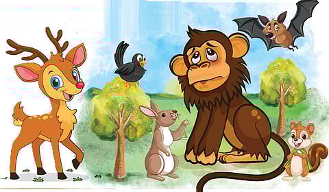 கதை: சுற்றுலா சென்ற குட்டிக் குரங்கு