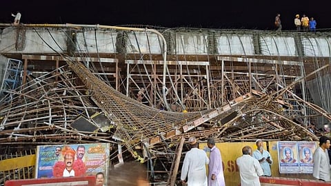 ஆம்பூர் அருகே மேம்பால கட்டுமானப் பணியின்போது விபத்து: 3 தொழிலாளர்கள் படுகாயம்