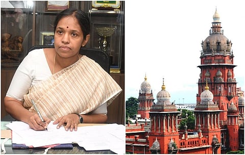 சேலம் மாவட்ட ஆட்சியர் பிருந்தா தேவி (இடது)