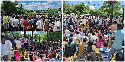 மேலக்கோட்டையூர் பகுதியில் தமிழ்நாடு நகர்ப்புற வாழ்விட மேம்பாட்டு வாரியத்தின் சார்பில் புதிய குடியிருப்புகள் கட்ட எதிர்ப்பு தெரிவித்த மக்களிடம் அதிகாரிகள் பேச்சுவார்த்தை நடத்தினர்.