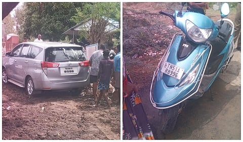 முன்னாள் அமைச்சர் ஓ.எஸ்.மணியன் கார் விபத்தில் தப்பினார்!