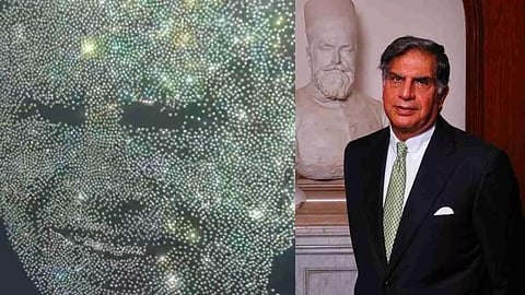 11,000 வைரங்கள் பதித்து உருவாக்கிய டாடா புகைப்படம்: இணையவாசிகளின் இதயங்களை வென்ற வியாபாரி