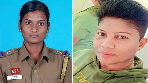 உதவி ஆய்வாளர் ஜெயஸ்ரீ (இடது), காவலர் நித்யா (வலது)