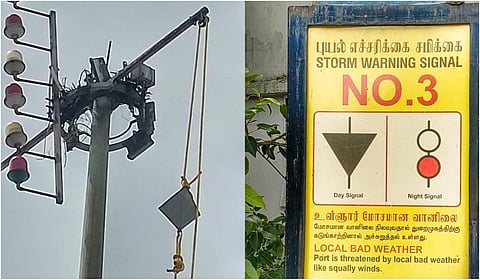 புயல் கூண்டு ஏற்றம்