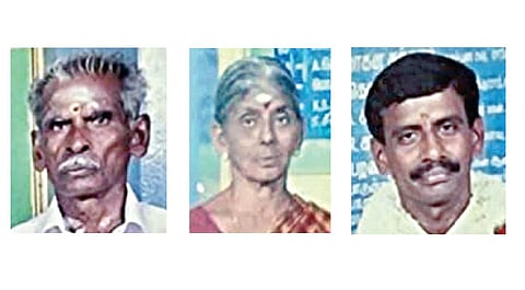 கொல்லப்பட்ட தெய்வசிகாமணி, அலமாத்தாள், செந்தில்குமார்.