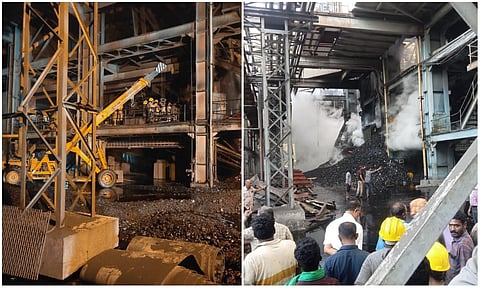 மேட்டூர் அனல் மின் நிலைய நிலக்கரி சேமிப்பு தொட்டி சரிந்து விபத்து: 2 பேர் உயிரிழப்பு